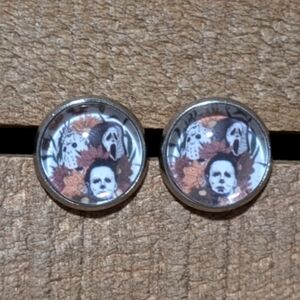 💟 Classic Horror Killer Handmade Stud Earrings